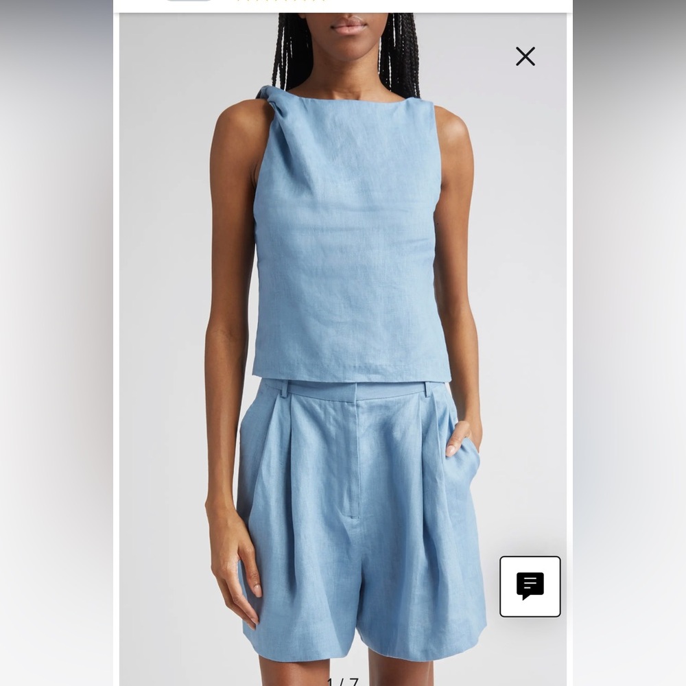 STAUD Light Blue Sleeveless Top